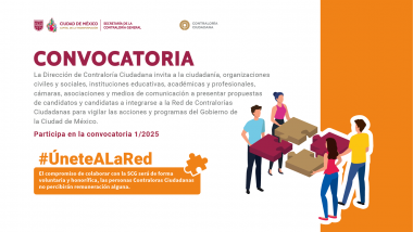CONVOCATORIA 1/2025  PARA PARTICIPAR COMO INTEGRANTE DE LA RED DE CONTRALORÍAS CIUDADANAS